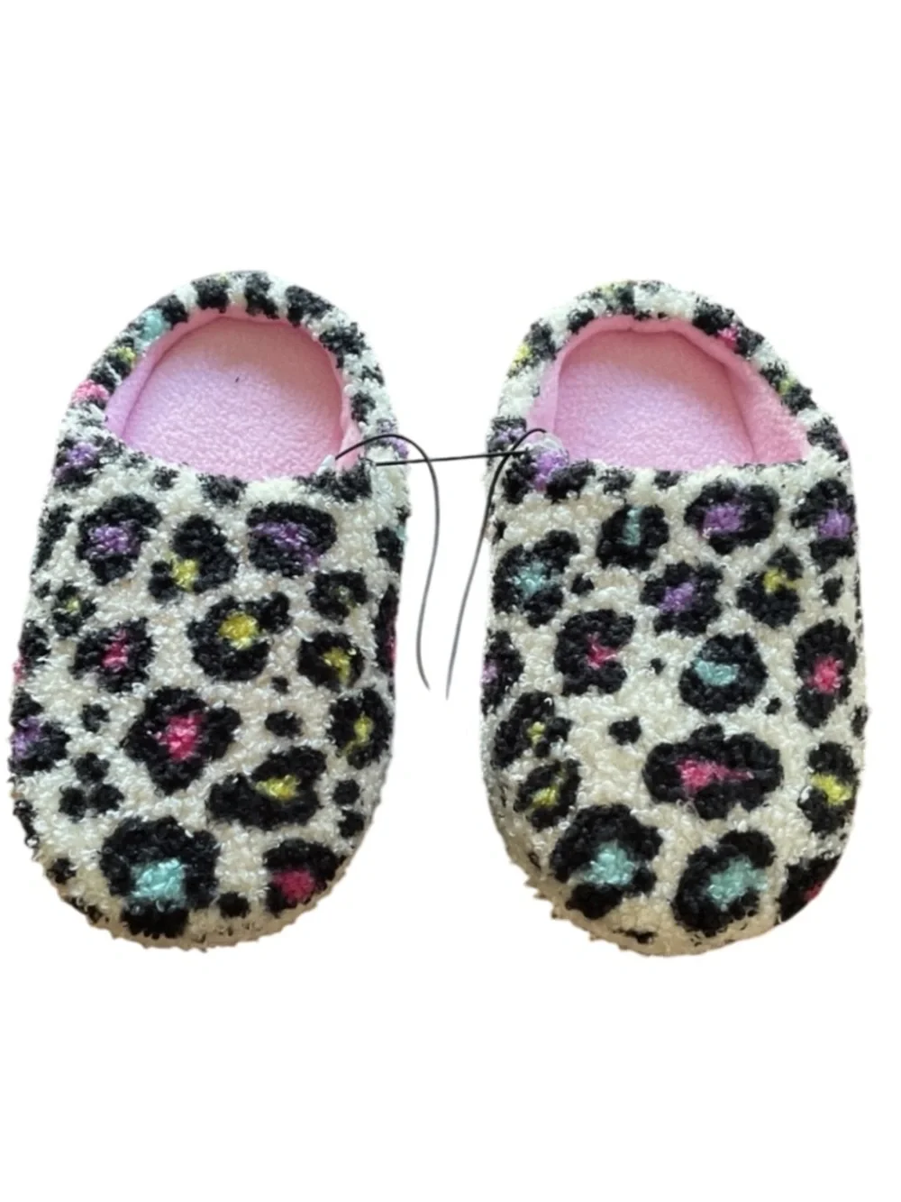 Girls 13/1 Leopard Print Slippers